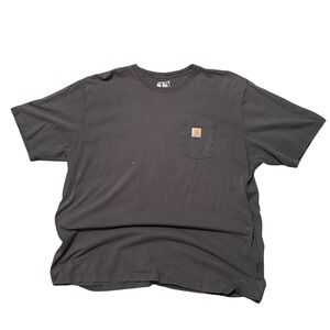 Carhartt Mens Loose Fit Short‎ Sleeve Pocket T Shirt Charcoal Gray Size 3XL